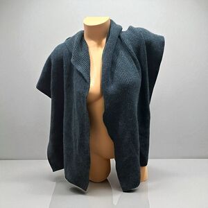Lands End 100% Cashmere Scarf Wrap Dark Green  17”x68” Warm Soft Knit